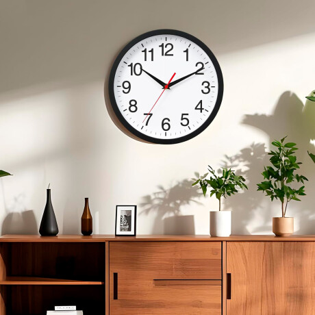 Reloj De Pared Clásico Práctico Funcional Negro