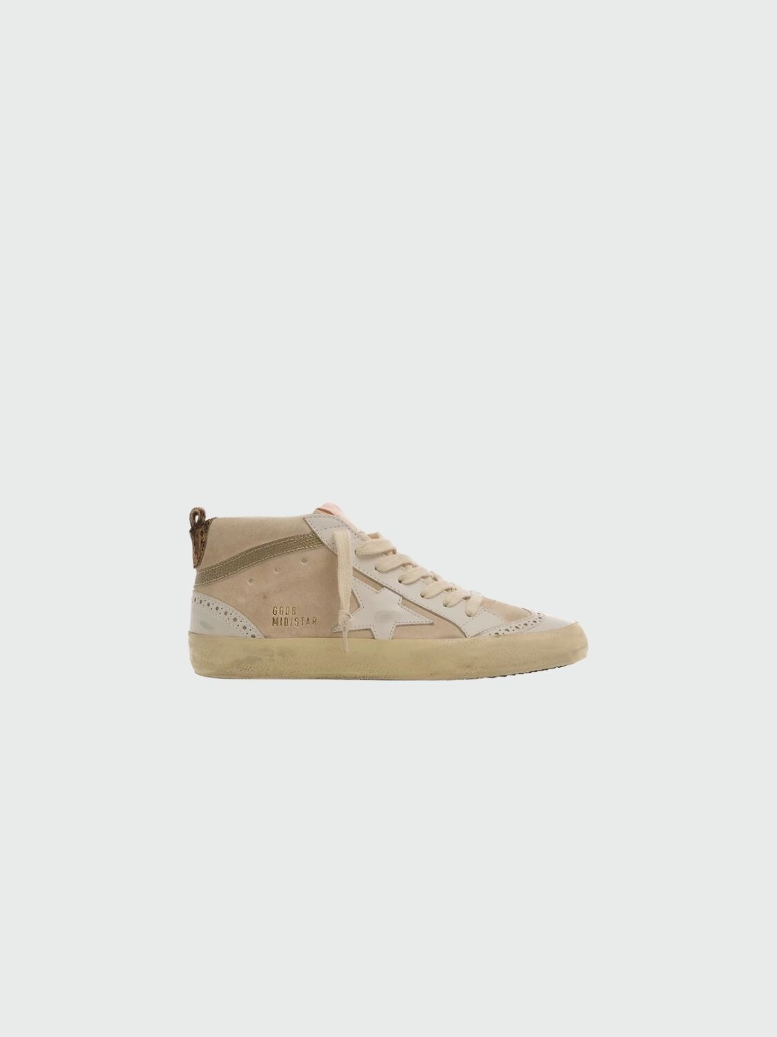 Golden Goose-Botines de cuero, Mid Star Beige