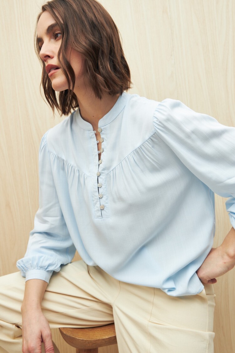 CAMISA BRICK Celeste
