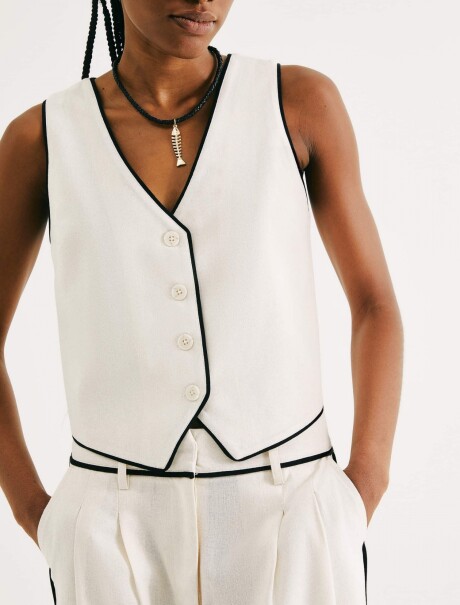 CHALECO CON BOTONES BLANCO