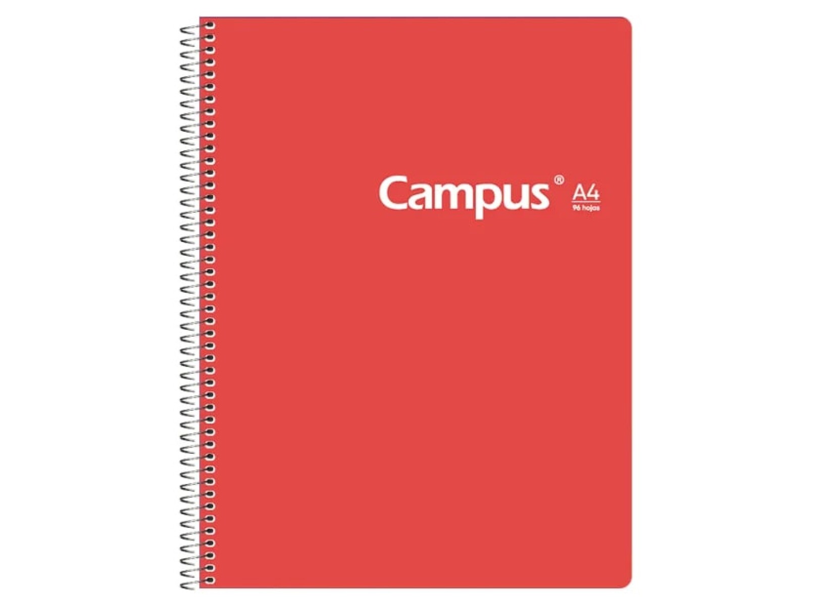 Cuadernola Campus 96 Hojas Tapa Dura Colores Pastel - Rojo 