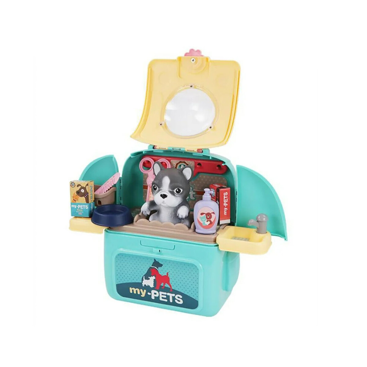 Juguete bañito - perrito celeste 