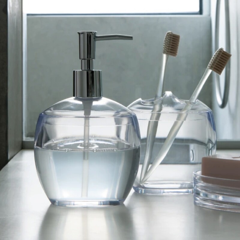 DISPENSADOR JABON PLASTICO SPOOM CRISTAL COZA DISPENSADOR JABON PLASTICO SPOOM CRISTAL COZA