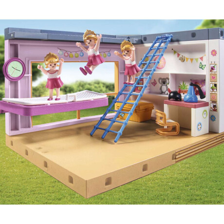 Dormitorio Infantil Con Sala De Juegos Playmobil 97 Piezas
