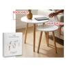 Set 2 Mesas Ratona Redonda Nido Estilo Nórdico Blanca Set 2 Mesas Ratona Redonda Nido Estilo Nórdico Blanca
