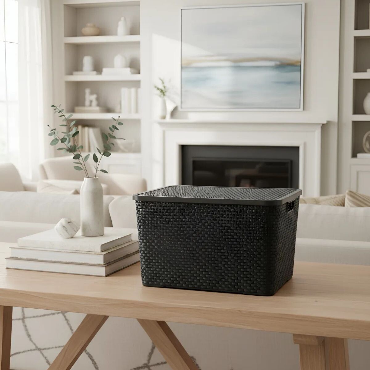 Caja ratán 40 lts - NEGRO 