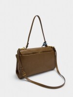 Bolso De Mano Con Solapa Y Bandolera camel