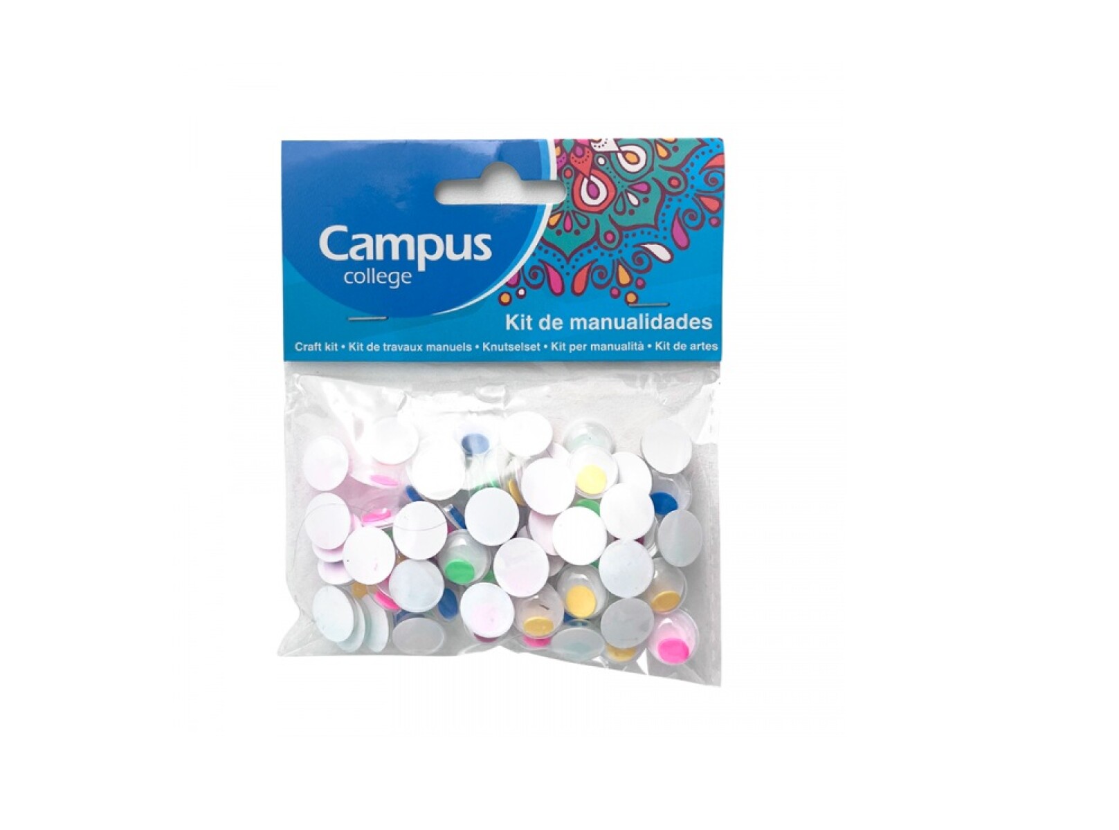 Confetti Campus Ojitos colores 12 mm x 80 