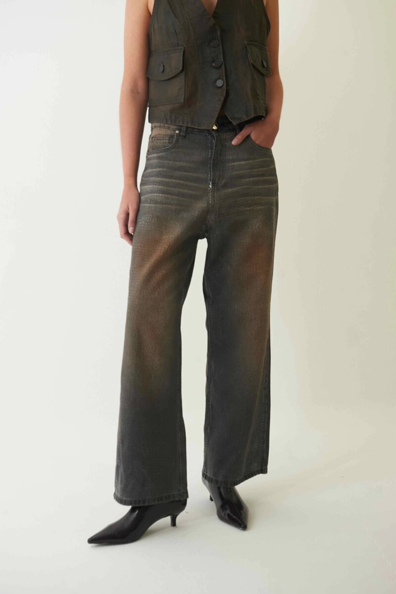 Jean Baggy Suelo Gris