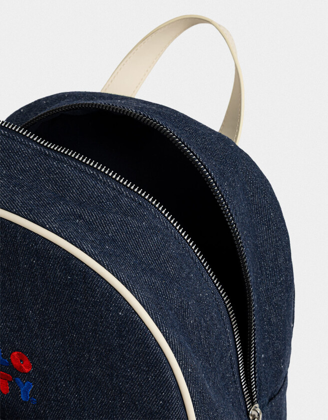 Mochilas Urbanas Mochila Denim "hello Kitty" - Azul Gastado