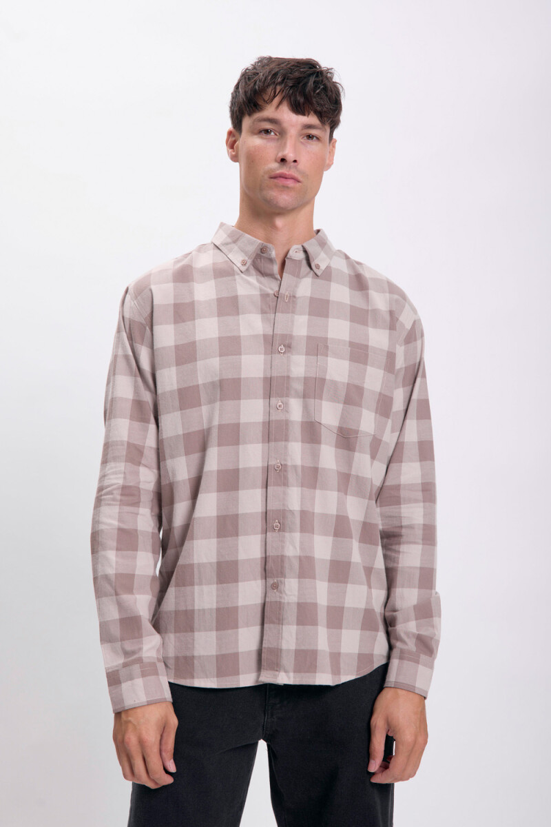 Camisa cuadros - Gris Oscuro 