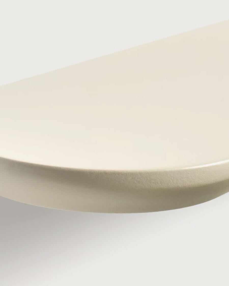 Set Arely de 2 estantes de MDF con acabado lacado beige 35 cm / 55 cm Set Arely de 2 estantes de MDF con acabado lacado beige 35 cm / 55 cm