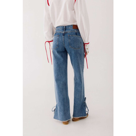 Jean Straight Belt Celeste