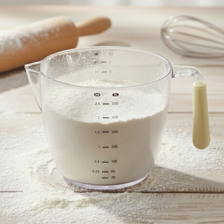 Taza medidora de plástico D10x11 cm 1 lt TRANSPARENTE