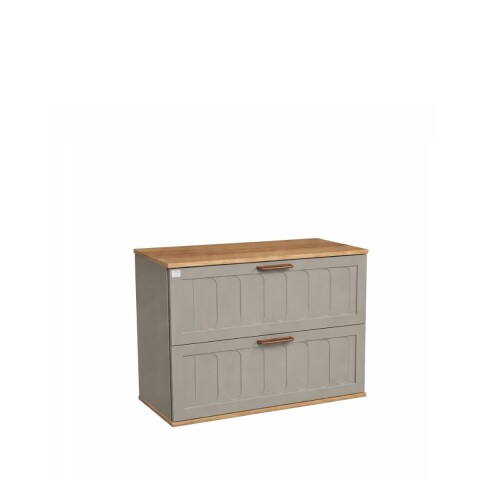 Mueble de baño suspendido Milena 78 cm Avellana/Catedral sin bacha Mueble De Baño Suspendido Milena 78 Cm Avellana/catedral Sin Bacha