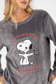 Pijama morning rituals coral fleece Gris melange