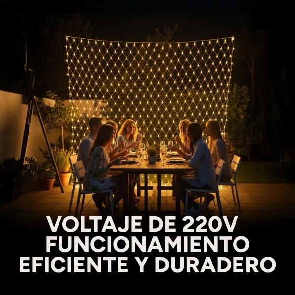 Lluvia De 200 Luces Blancas Led Cortina 3x2 Metros 10 Modos Variante Calida