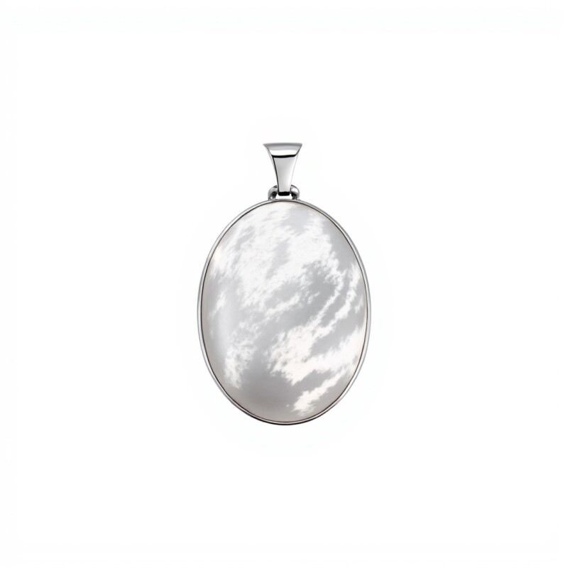 Dije ovalo - Plata 925 - nacar - CP4750 conpiedra