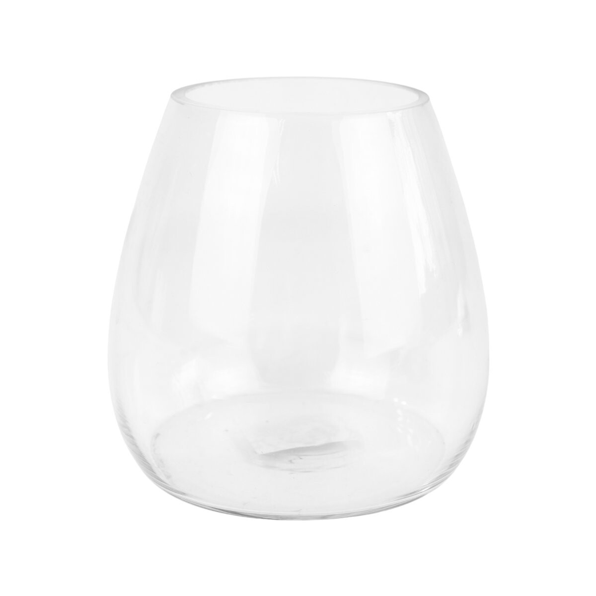 Florero de vidrio oval 