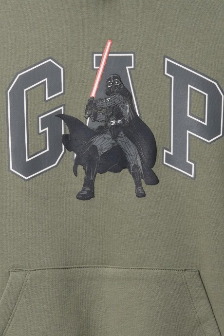 Buzo Canguro Logo Gap Niño Mesculen Green