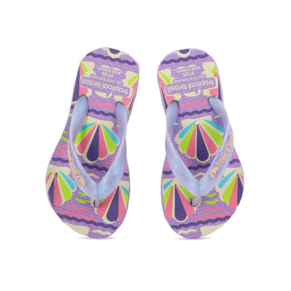 Tropical Brasil Ojota Infantil De Niña - Lila/lila Lila-lila