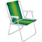 Silla Alta Aluminio Clásica A Rayas VERDE
