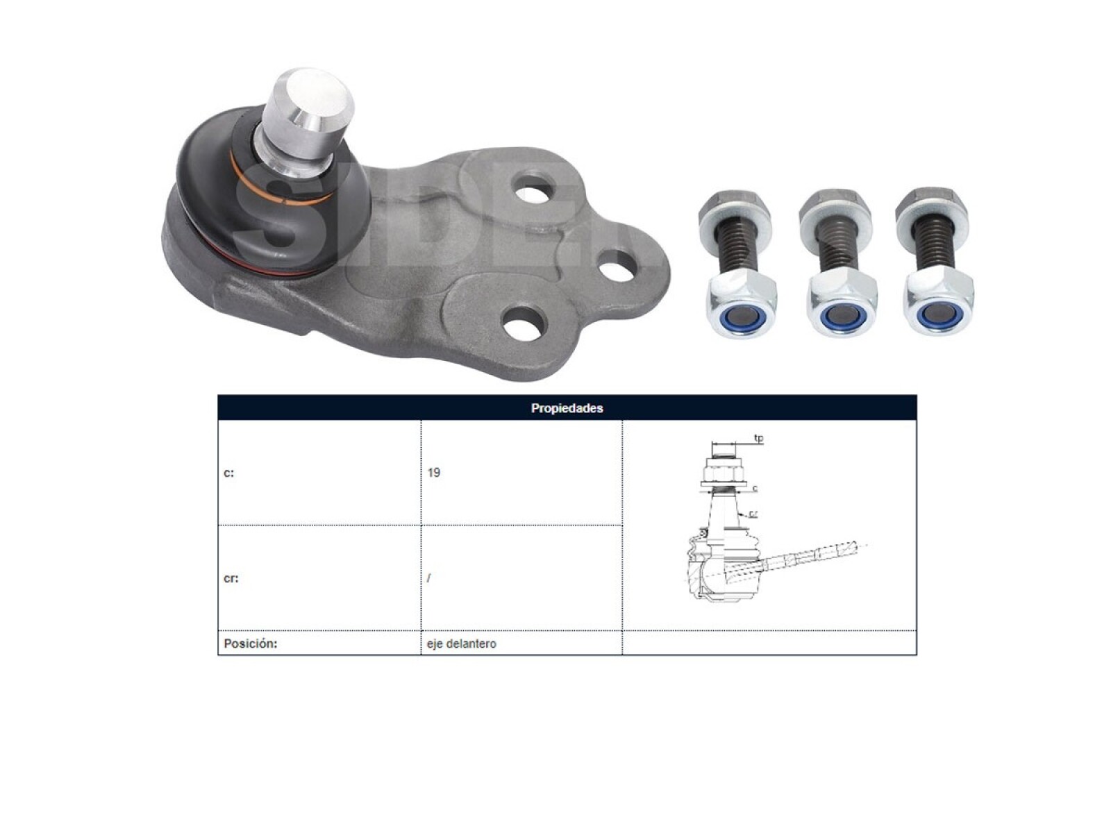 Rotula Fiat Toro, Jeep Compass 4X2 12-25 Der/Izq 