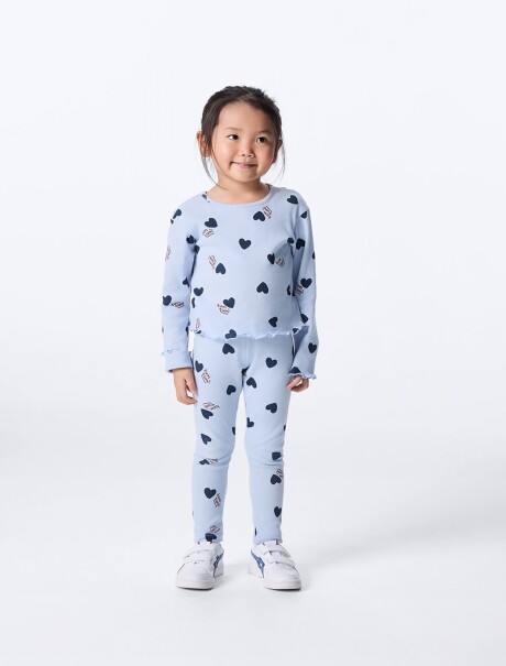 CALZA INFANTIL ESTAMPADA AZUL