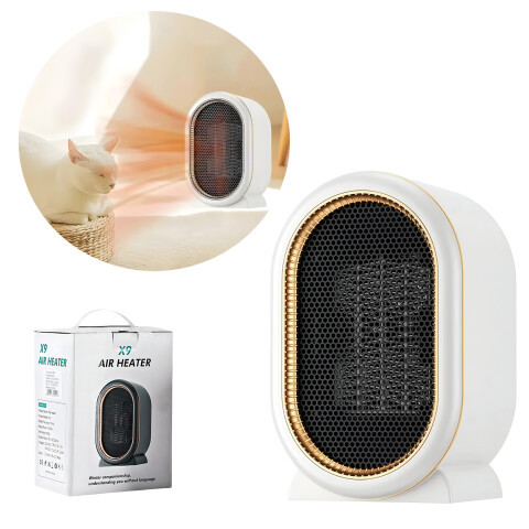 Estufa Caloventilador Calefactor Eléctrico Portatil 1200w Color Blanco