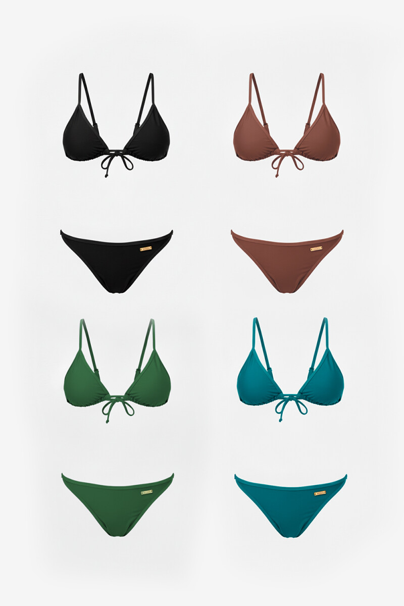 SET PAMPITA LISO MARRON LACRE