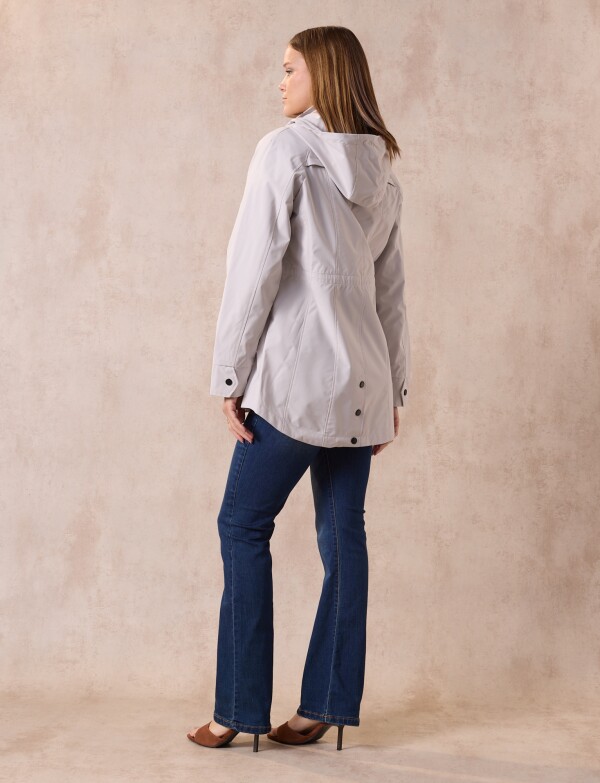 Campera Impermeable GRIS CLARO