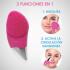 Cepillo Masajeador Limpiador Facial Contorno Ojos Silicona Variante Color Fucsia