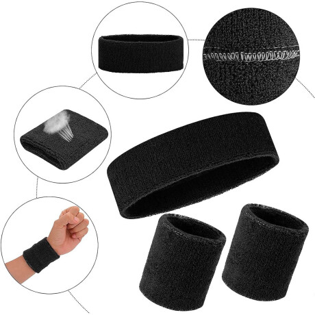 Set X5 Pcs Muñequeras + Vincha Toalla Deportiva Set X5 Pcs Muñequeras + Vincha Toalla Deportiva