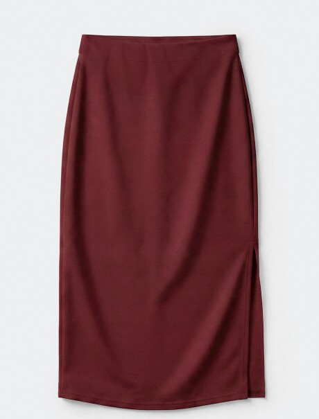 POLLERA MIDI - NEGRO BORDEAUX