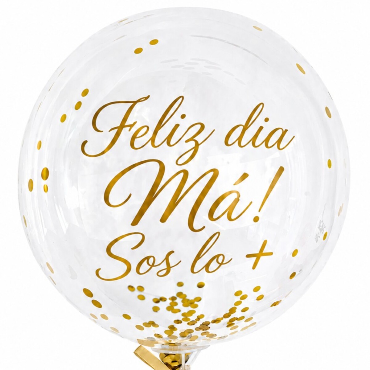 Globo de silicona personalizado texto - dorado 