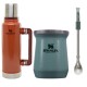 Set Stanley termo de 1.4 lt + mate + bombilla Naranja + Verde