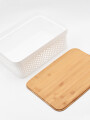 ORGANIZADOR CON TAPA DE BAMBU BLANCO