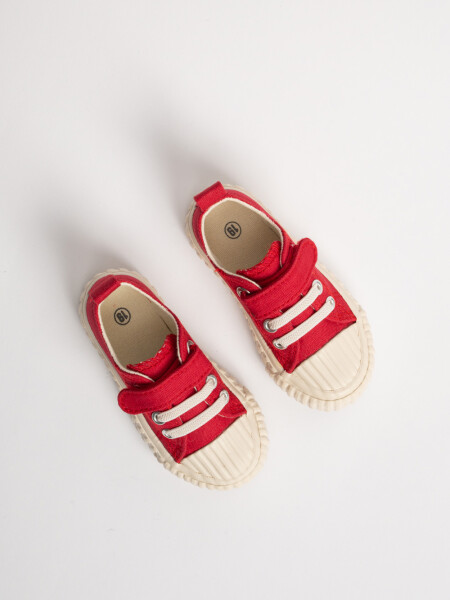 Zapatilla deportiva deportiva acordonada Roja