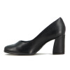 Comfortflex Zapato Taco Alto Cuadrado Con Texturta Negro