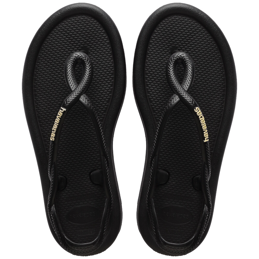 Sandalias Havaianas Luna Puffed Mujer Negro