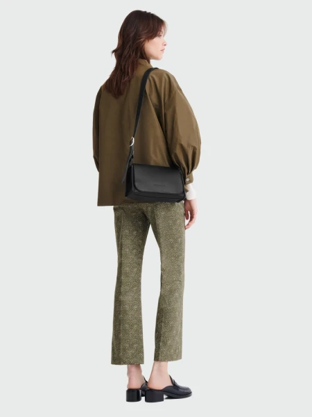 Longchamp - Bolso bandolera de cuero, Le Foulonné. Negro
