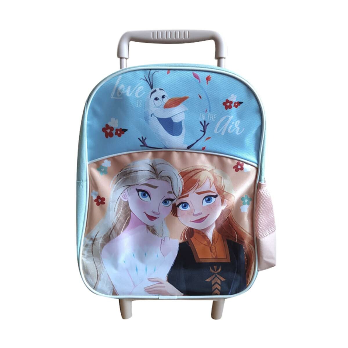 Mochila infantil Frozen con Carro Tafeta Chica 35 x 26 cm - Celeste 