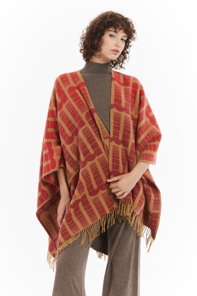 PONCHO MONOGRAMA Rojo