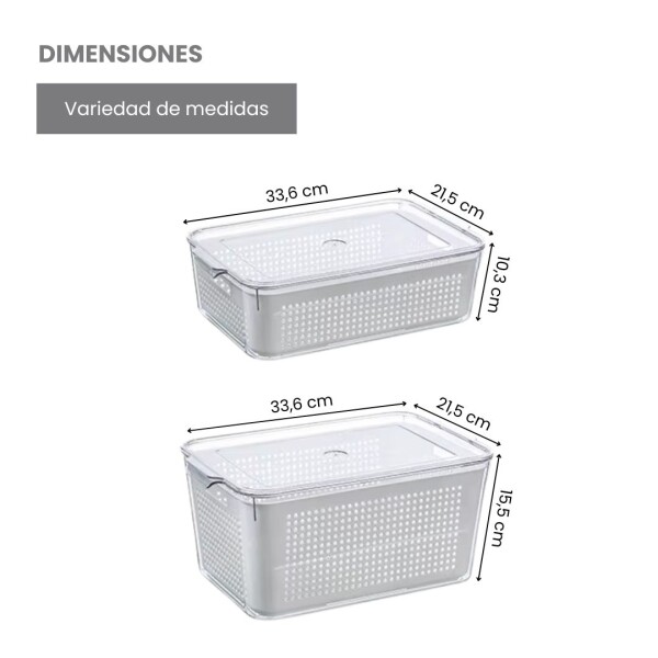 Contenedores Recipiente Set X2 Con Tapa Organizador Heladera Apilables Con Escurridor Drenaje Almacenamiento Imback Contenedores Recipiente Set X2 Con Tapa Organizador Heladera Apilables Con Escurridor Drenaje Almacenamiento Imback