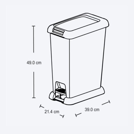 Papelera Basurero Con Pedal Rimax - 20 litros Negro