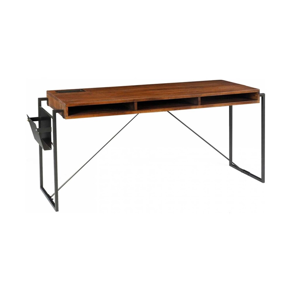 ESCRITORIO MADERA-Y-METAL MARRON YORK