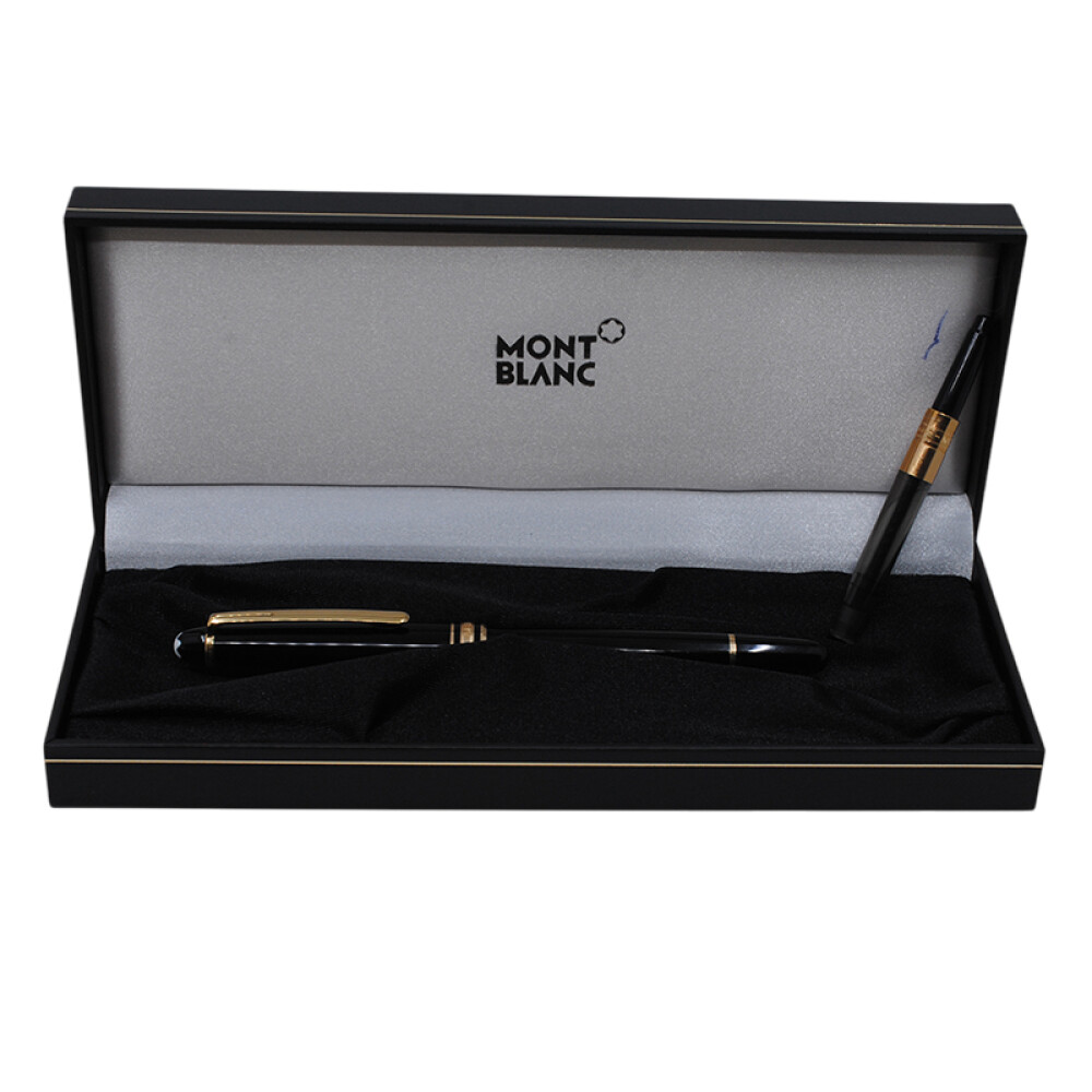 Pluma estilográfica Montblanc Meisterstuck usada con caja y papeles Pluma estilográfica Montblanc Meisterstuck usada con caja y papeles