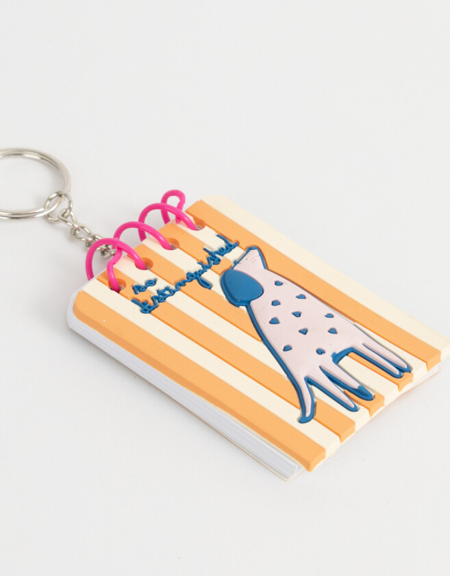 Llavero Libreta Llavero Y Charm De Libreta De Perrito - Naranja Claro
