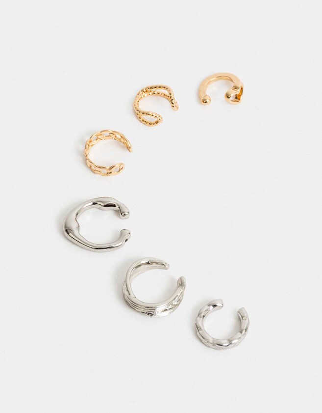 Bijou Cuff De metal Set De Earcuff De Metal - Combinacion Bicolor