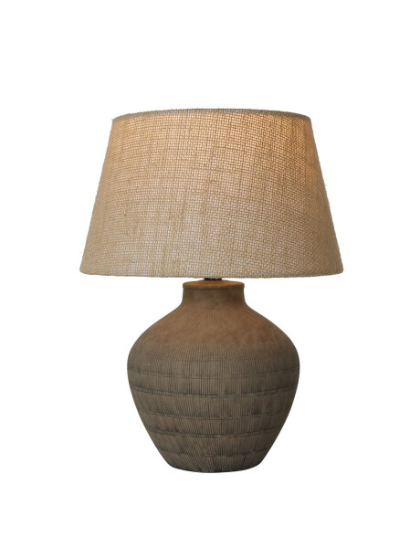 LAMPARA DE MESA CERAMICA D30x38.5CM MARRON LAMPARA DE MESA CERAMICA D30x38.5CM MARRON